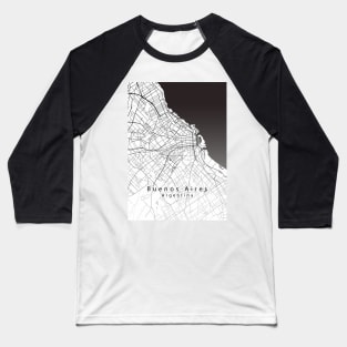 Buenos Aires Argentina City Map Baseball T-Shirt